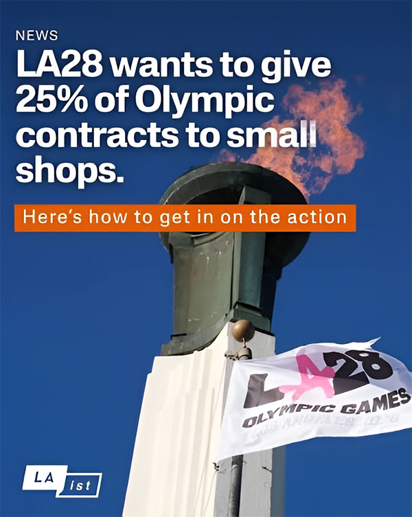 LA28 wants to give 25% of Olympic contracts to small shops